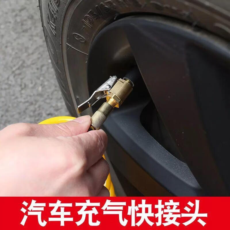 汽车轮胎充气泵快接头充气夹头转接头铜充气嘴转接夹头充气头气嘴z 气