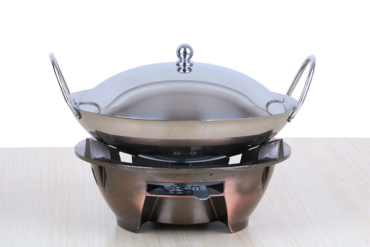 酒店用固体酒精炉小炉灶桌上加热酒精炉茶楼酒店固体酒精块炉子9寸圆
