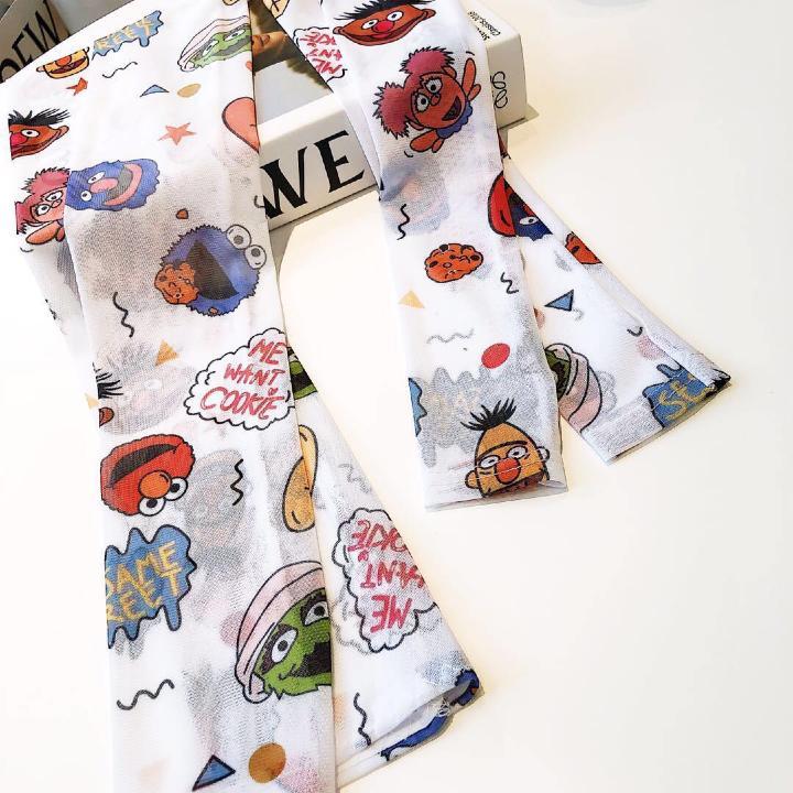 防嗮袖套儿童卡通亲子成人防晒伤冰袖夏薄款冰丝护臂男女婴幼儿袖套