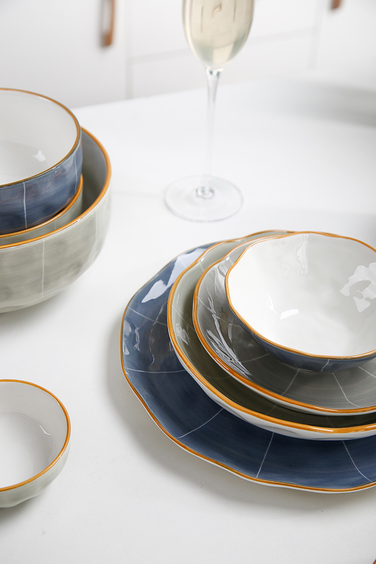 cmlive餐具套装家用陶瓷碗盘菜盘子碗筷汤碗餐盘组合现代简约高档乔迁