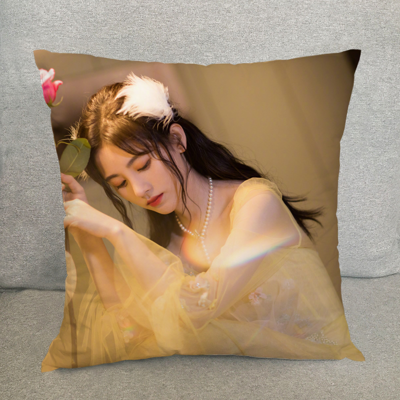 鞠婧祎抱枕snh48鞠婧祎抱枕双面高清定制抱枕被子靠枕定做枕头印照片