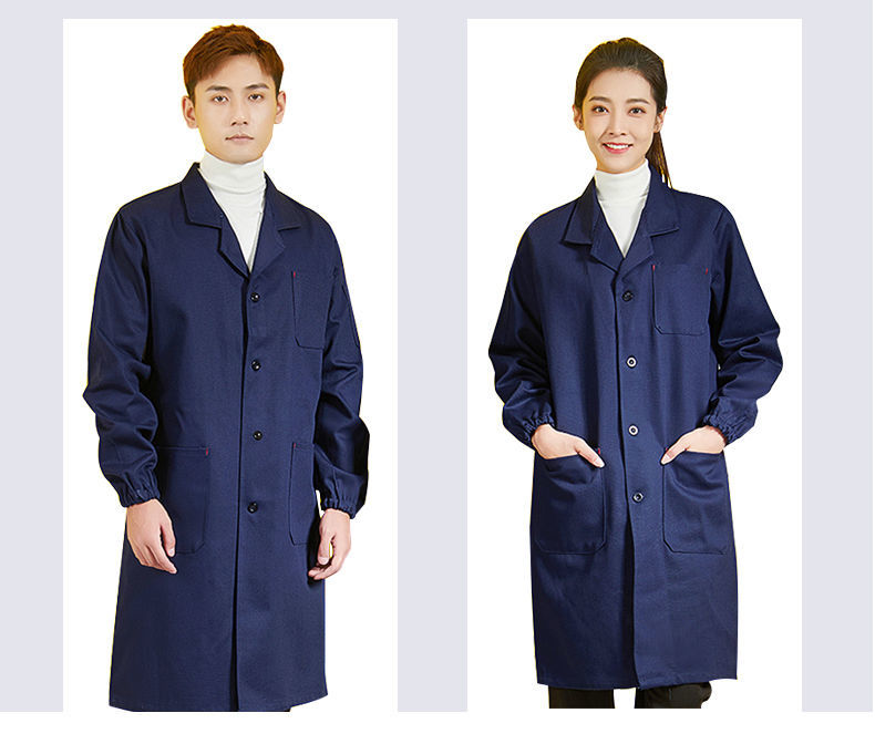 工作服长款蓝大褂男耐磨电焊仓库搬运劳保服工厂车间防尘秋冬订制厚款