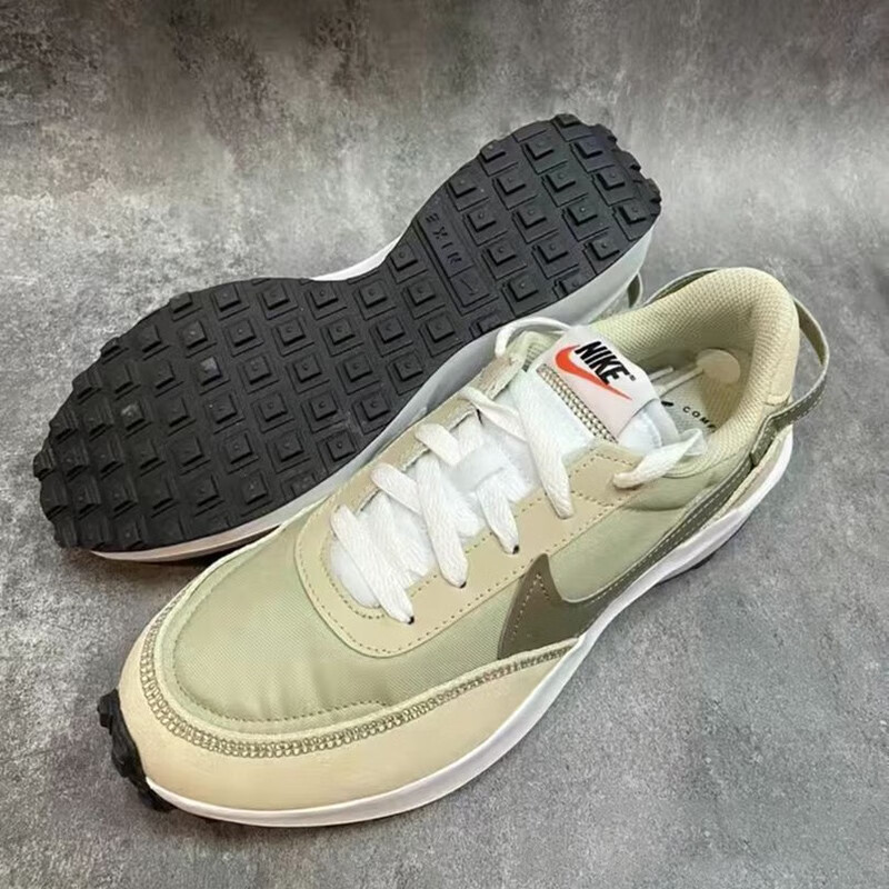 耐克nike waffle one 男款华夫鞋米白灰复古休闲运动跑鞋 da7995-100