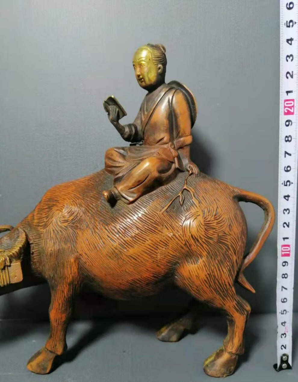 牧童骑牛摆件铜童子骑牛摆件牧童牛孺子生肖牛招家居风水铜器工艺礼品