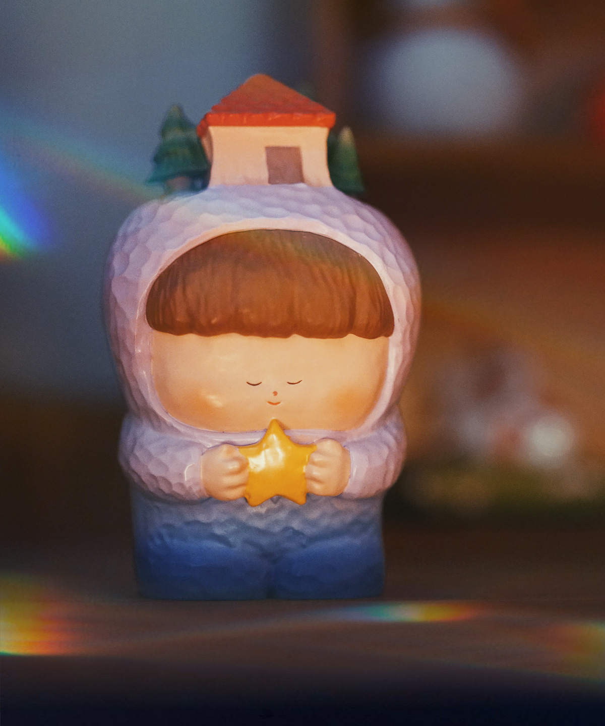 家居桌面摆件治愈可爱少女潮玩手办创意玩具新婚生日礼盒许愿娃娃10cm