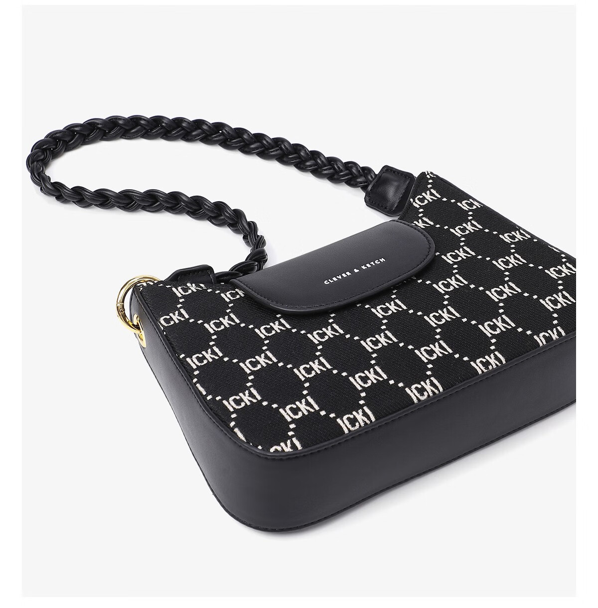 路易·卡迪压花翻盖斜挎包 clever&ketch女包包2022新款潮时尚百搭小