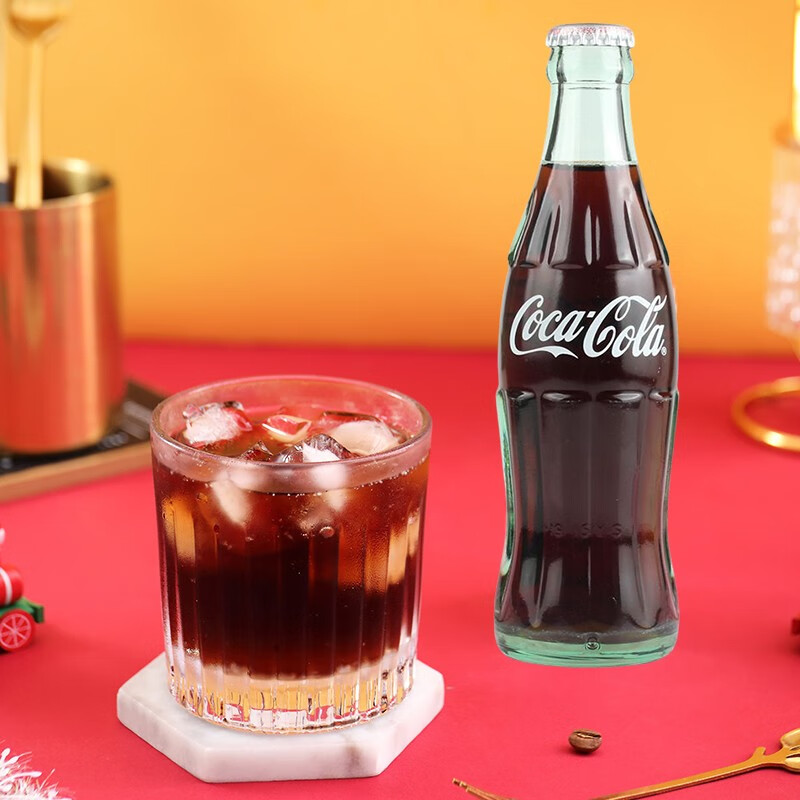 可口可乐 【6瓶装】日本进口coco-cola限量收藏版复古玻璃瓶可乐碳酸