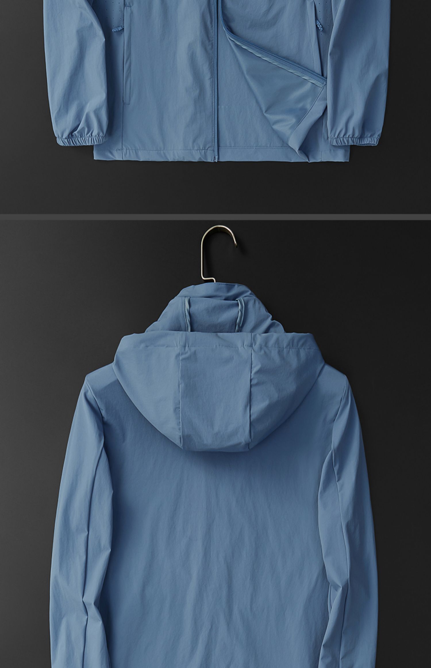 空调衫皮肤衣夏季外套男21年新款薄款透气弹力冰丝衣服休闲男装夹克衫