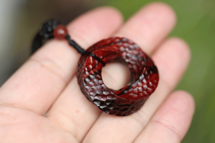 顶盈莫比乌斯环吊坠印度小叶紫檀木木质木头项链木制挂件男女款锤纹莫