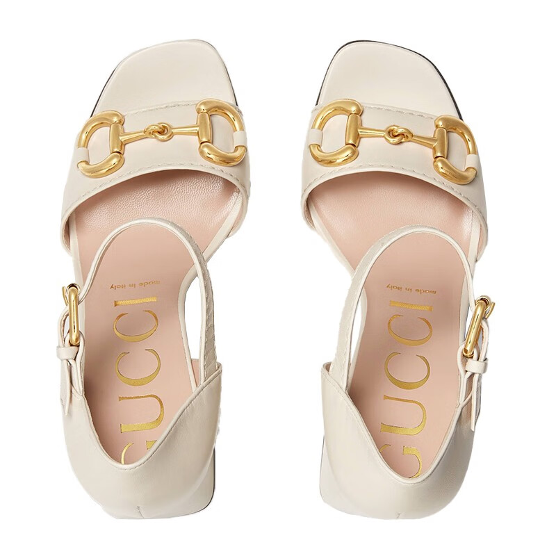 gucci古驰女鞋金属马衔扣超高跟凉鞋高跟鞋655411 七夕送礼 bko00