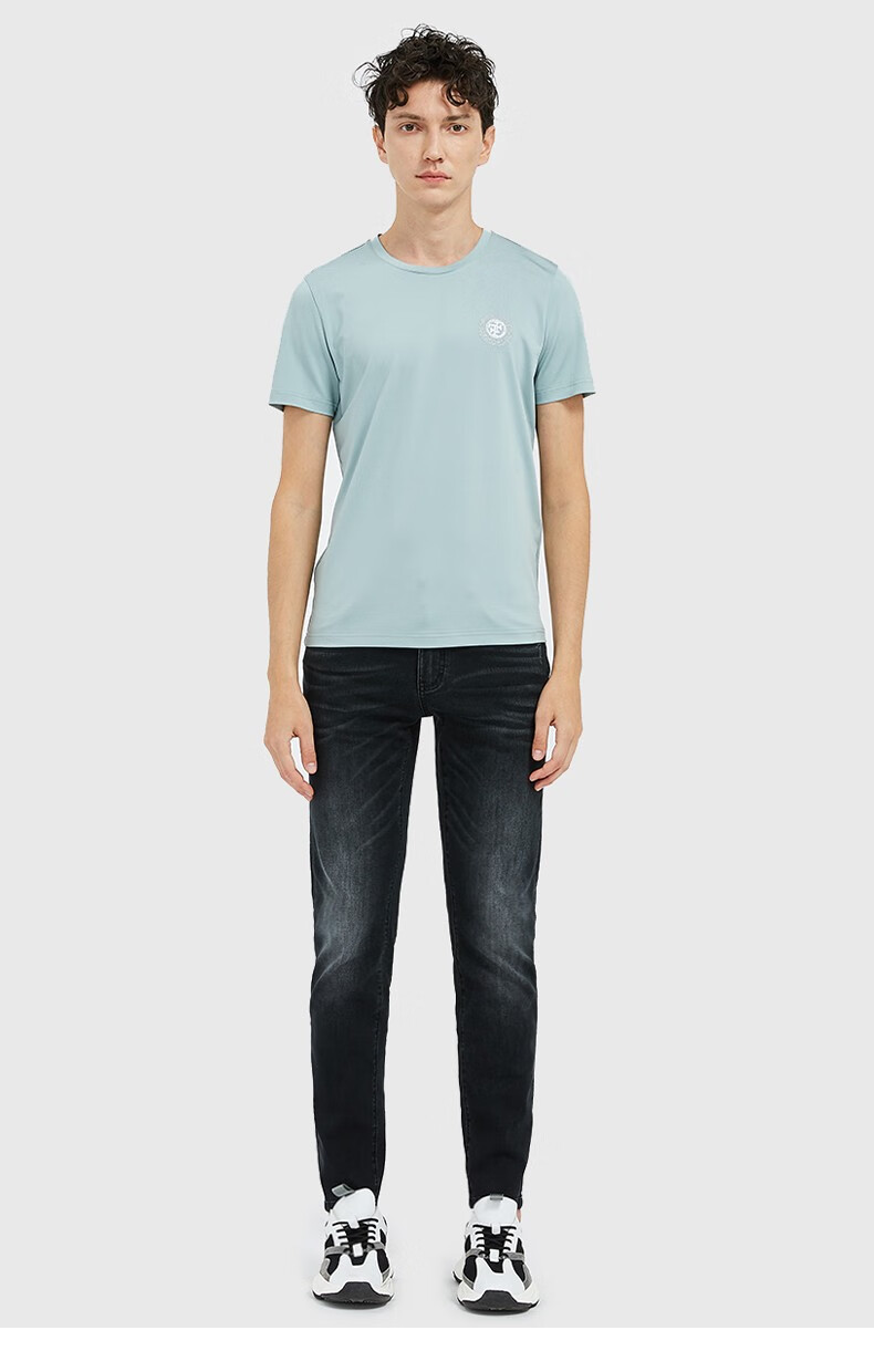 ferre费雷奢侈品意大利男装圆领短袖t恤男夏装轻奢休闲刺绣半袖t恤男