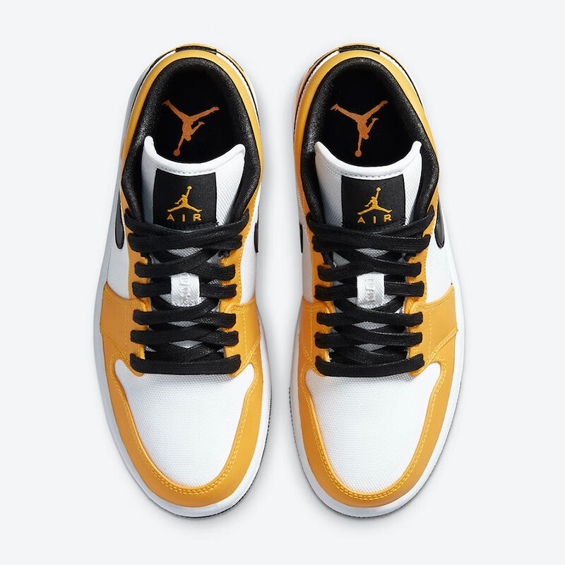 耐克nike air jordan 1 low aj1女款白橙湖人 低帮篮球鞋 cz4776-107