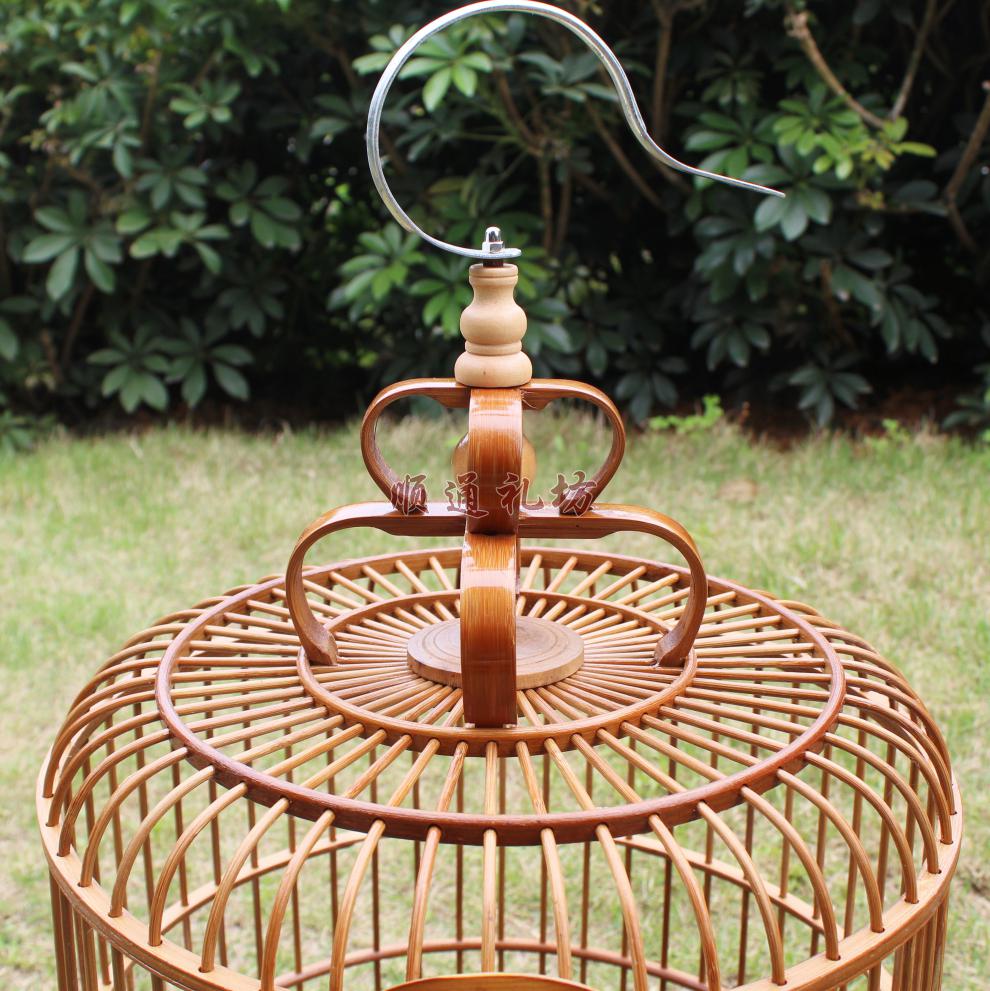 顺通礼坊礼品四川鸟笼画眉八哥老竹楠竹全套公分33寸33cm新四川笼空笼