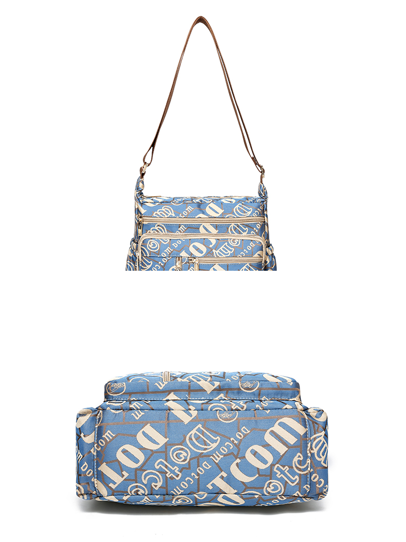 盛装舞步2021新款帆布斜挎包背包斜跨大容量休闲牛津布女差包 蓝色(长