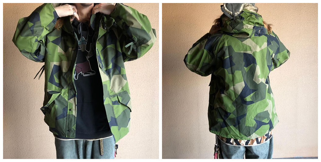 瑞典m90几何迷彩 美国ecwcs一代战术m65风衣外套l3防风防水 瑞典m90