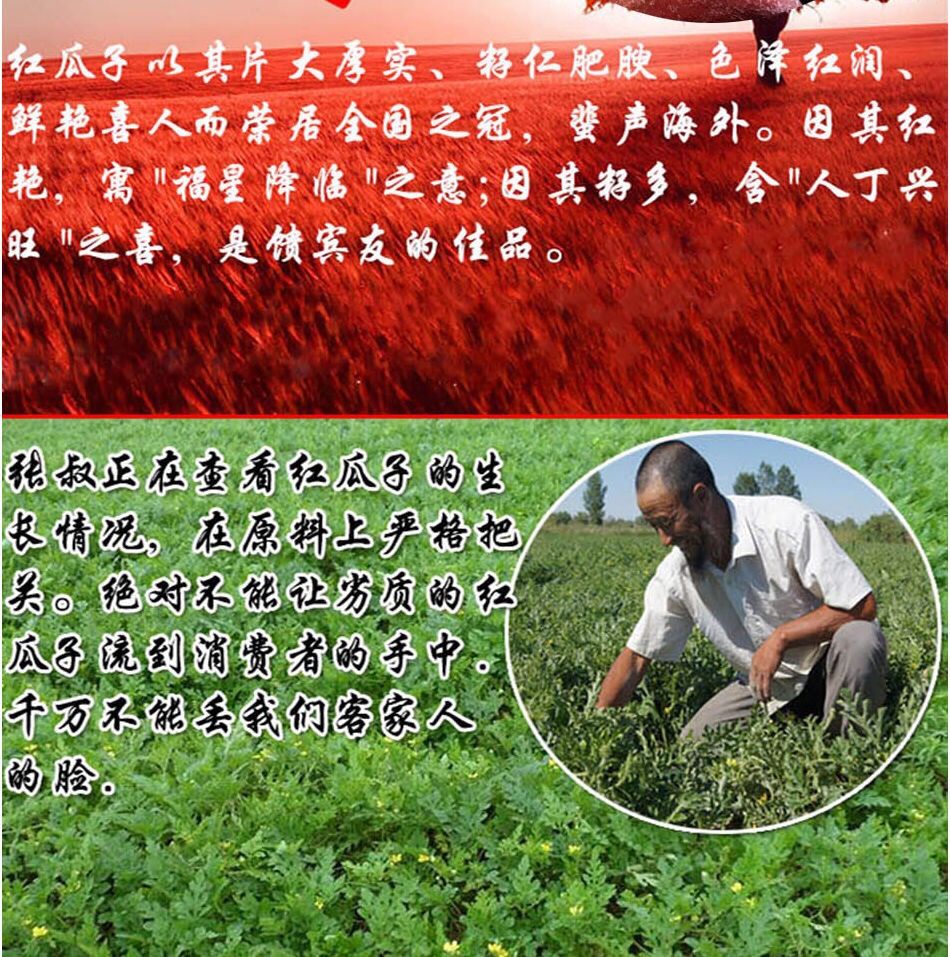桂林特产红西瓜子原味广西特产农家自产原味红瓜子婚庆红瓜子500g熟