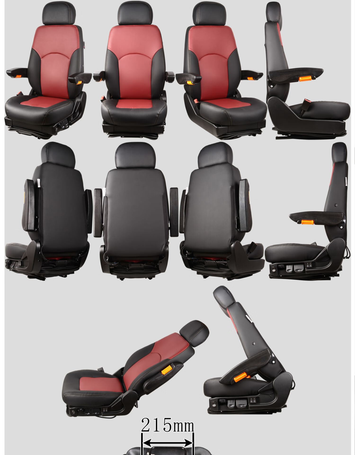 适用于 伊思灵格拉默气囊座椅改装通风加热轻卡货车航空座椅sn7783