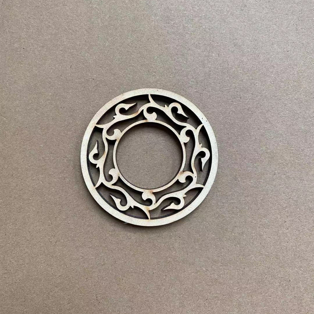 六角二胡音窗实木八角窗格中胡高胡圆形白木黑檀紫檀黄杨音窗花白木