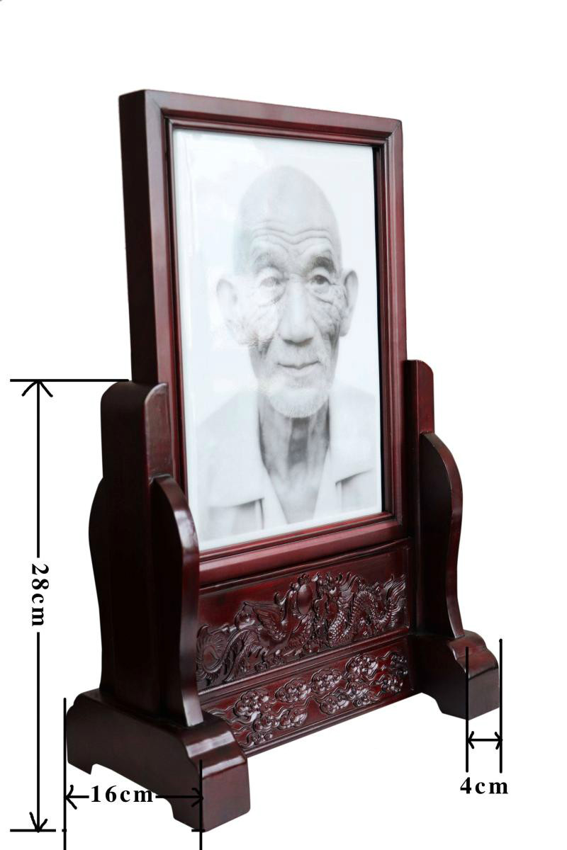 祖界家居瓷像遗像遗照红木相架相框神台供奉先人老人10寸摆台12寸遗像