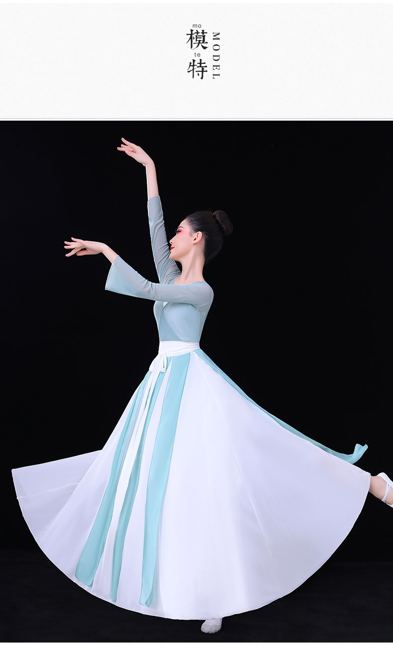 古典舞服装仙气飘逸套装身韵纱衣练功服中国风民族扇子舞蹈演出服桃花