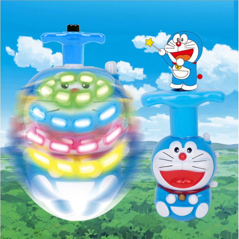 陀螺七彩闪发光户外音乐旋转陀螺卡通电动儿童玩具男女孩礼物皮卡丘