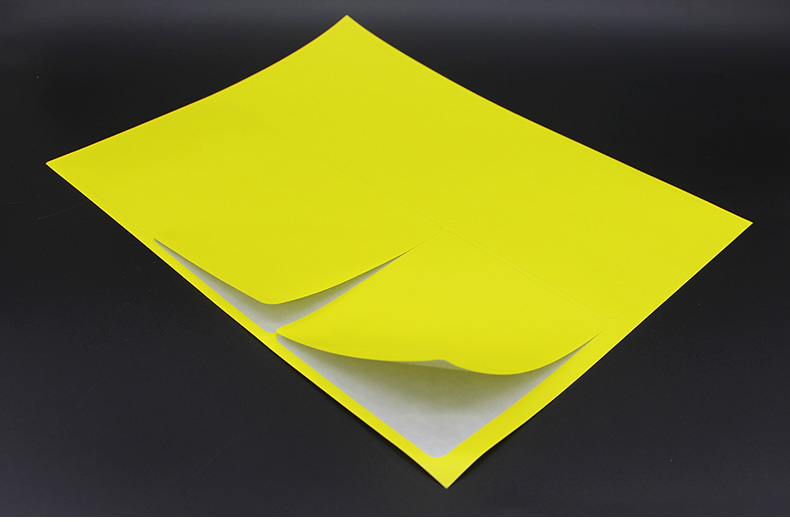 鲁燊6格a4不干胶标签贴纸铜版纸彩色背胶自粘贴学校仓库办公档案物料