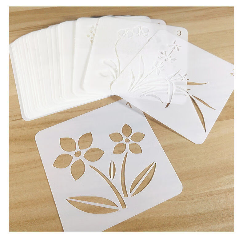 儿童镂空画模板绘画工具diy相册花边尺手账小学生手抄报画画神器 1-20