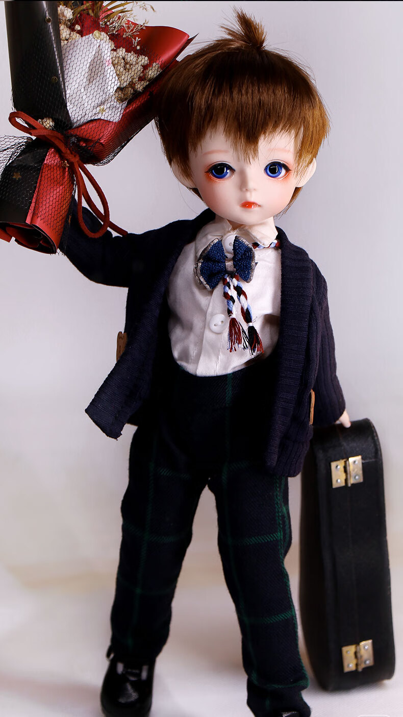 玩名堂手绘卡密儿娃娃玩具女孩生日礼物30厘米玩偶bjd凯sd精致 安雅