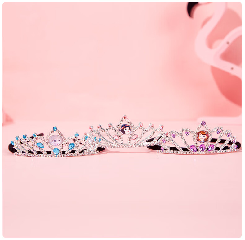 迪士尼disney儿童大皇冠头饰艾莎公主发饰可爱女童发箍饰品冰雪奇缘