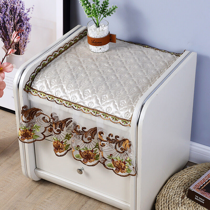 2022新款u形床头柜罩套简约现代卧室家用蕾丝盖巾布艺皮型床头柜套罩