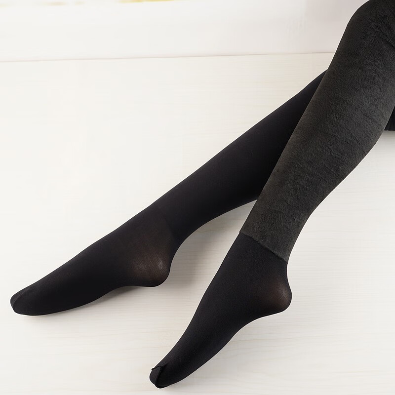 肉色长筒袜女过膝袜厚大腿袜加绒春秋冬季保暖高筒护膝袜 2双不加绒