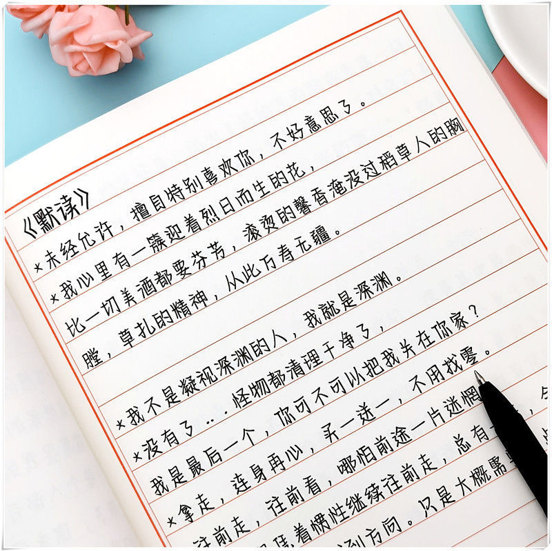 奶糖体原耽女孩语录字帖天官赐福撒野某某周边网红练字帖 下册(32页