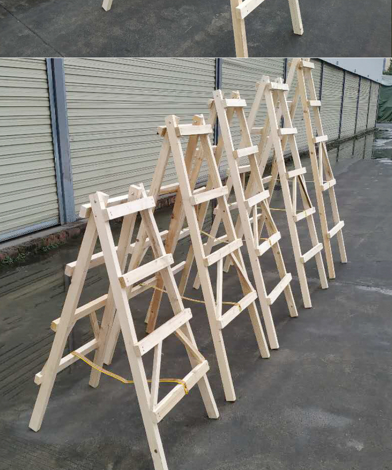 加厚木梯子实木人字木梯双侧人字梯家用工程装修绝缘工具工地使用18米