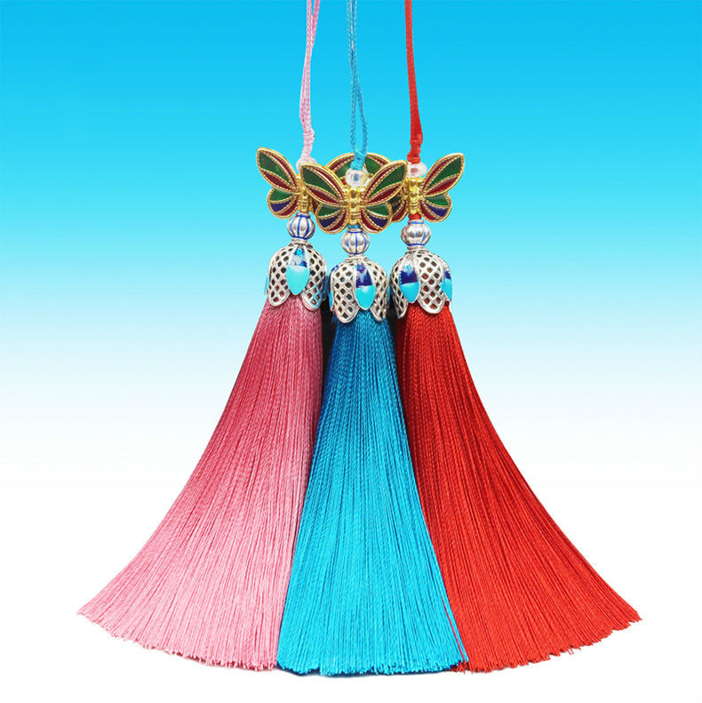 流苏穗 新款蝴蝶冰丝流苏穗子抗皱顺畅饰品吊穗diy手机配饰小挂件sn