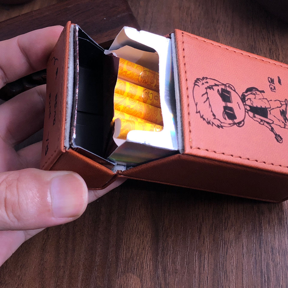 oloey烟盒套高档粗烟整包20支装男士皮烟盒定制刻字送礼生日礼物雕刻