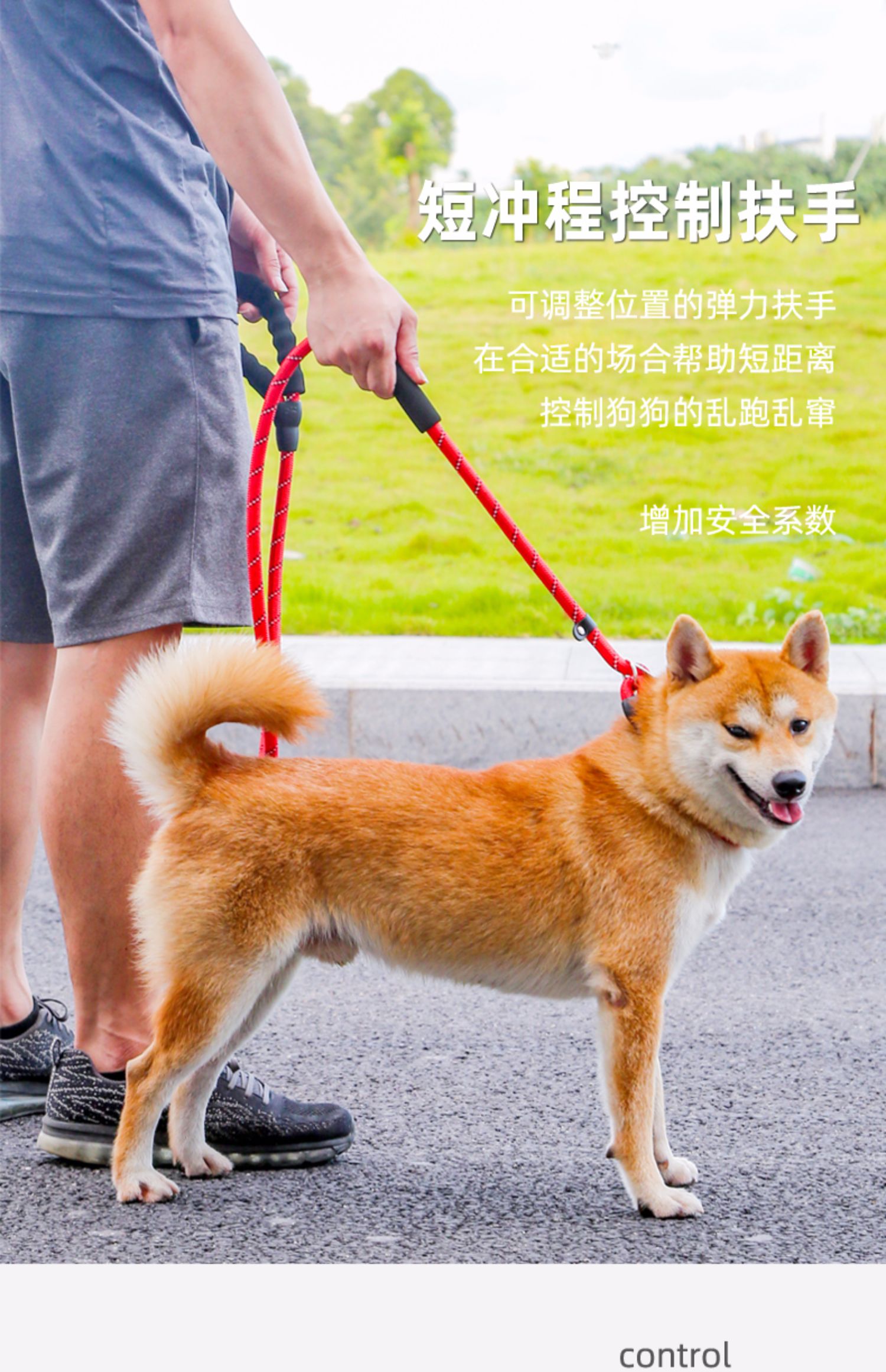 凡佰酷狗绳狗链子训练防爆冲p链p绳拉布拉多中型柯基大型犬遛金毛牵引