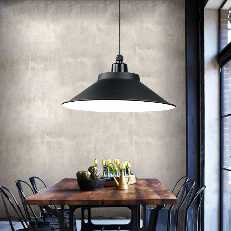 定制适用led工业风吊灯办公室工厂工矿灯罩舞蹈房咖啡厅理发店餐厅