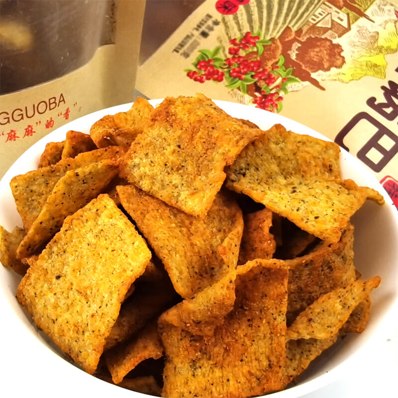 陕西特产手工花椒锅巴克袋五香麻辣味传统膨化零食品 麻辣130gx5袋