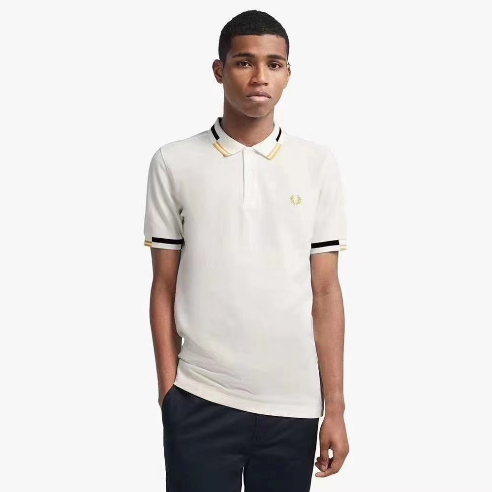 fredperry麥穗ferd perry2021夏新款fp麥穗撞色翻領男士polo衫修身