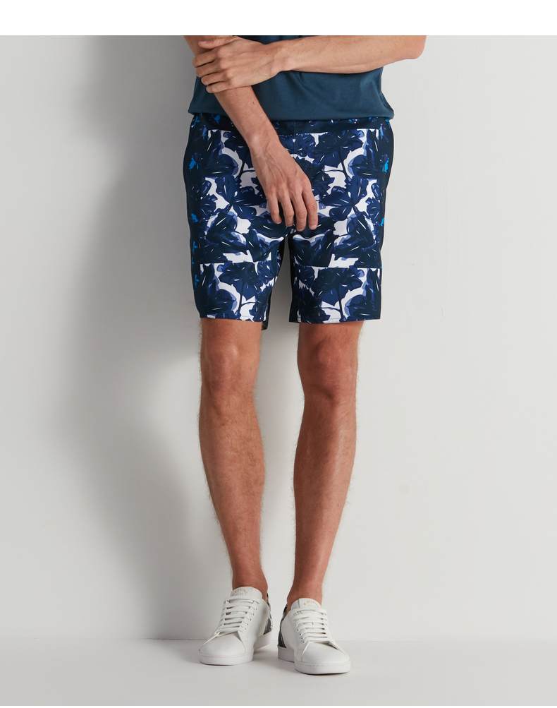 劲霸男装休闲短裤2021春夏新品花型裤子fzcd2627黑色27