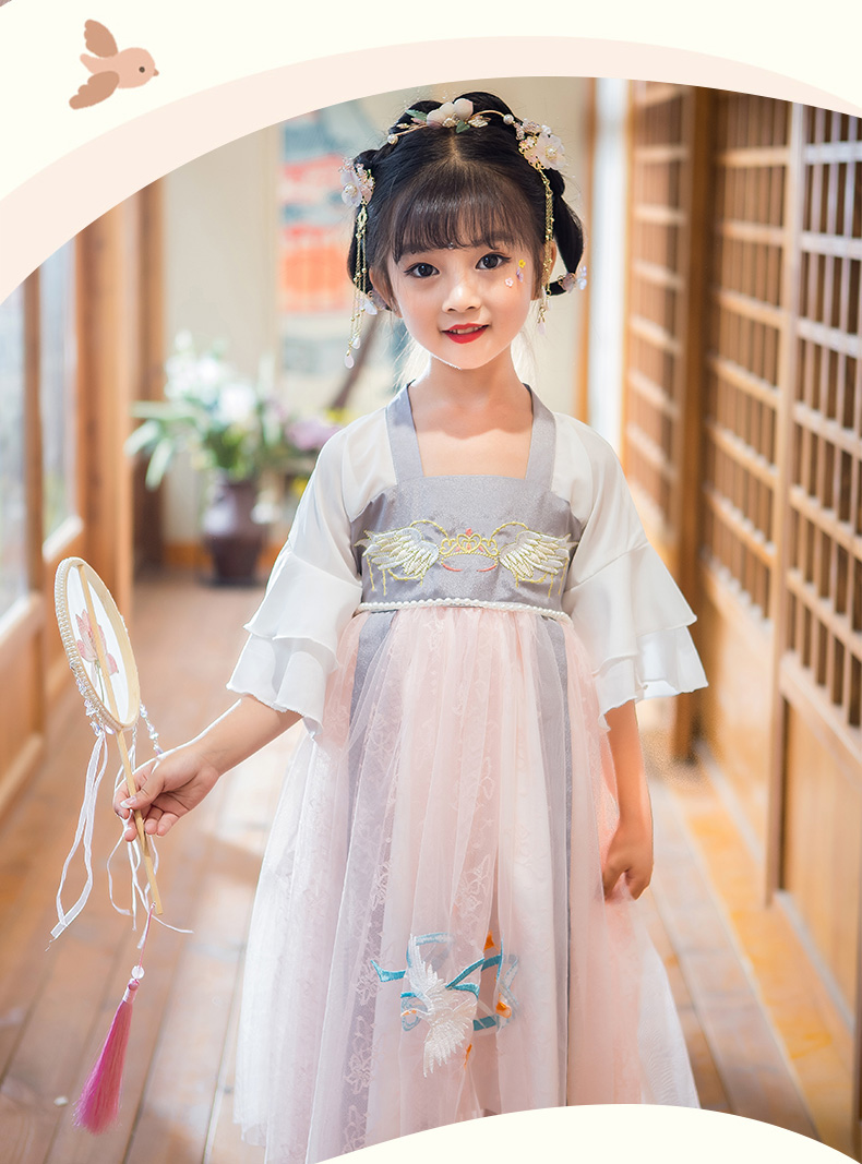 猫耳酱汉服唐装小中大童古装中国风连衣裙2021春秋襦裙夏装超仙裙子女