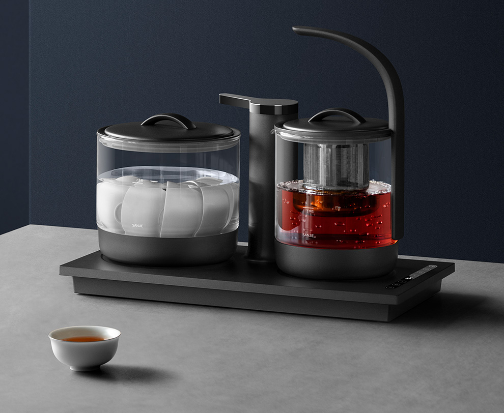 三界茶具煮茶器烧水养生壶玻璃功夫茶具全自动上水泡茶机电热水壶嵌入