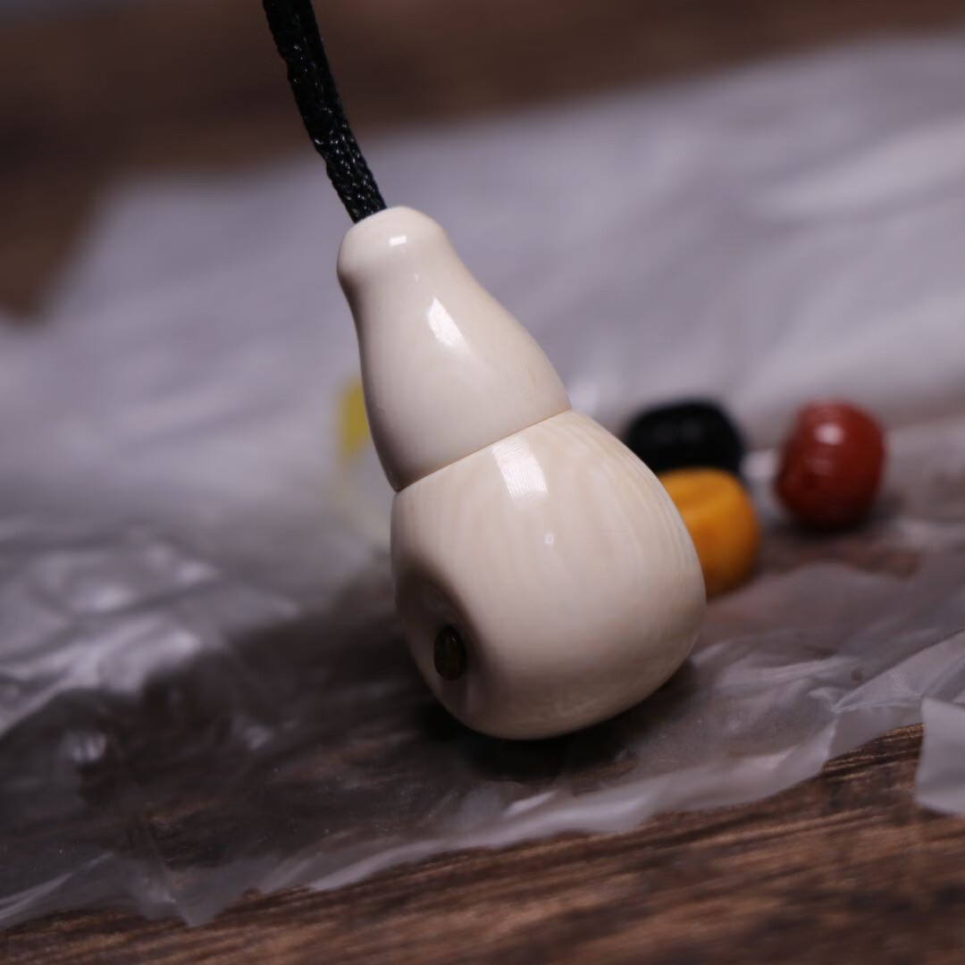 纯手工猛犸象牙榫卯三通金刚菩提星月配件三通佛头对孔13mm左右好料顶