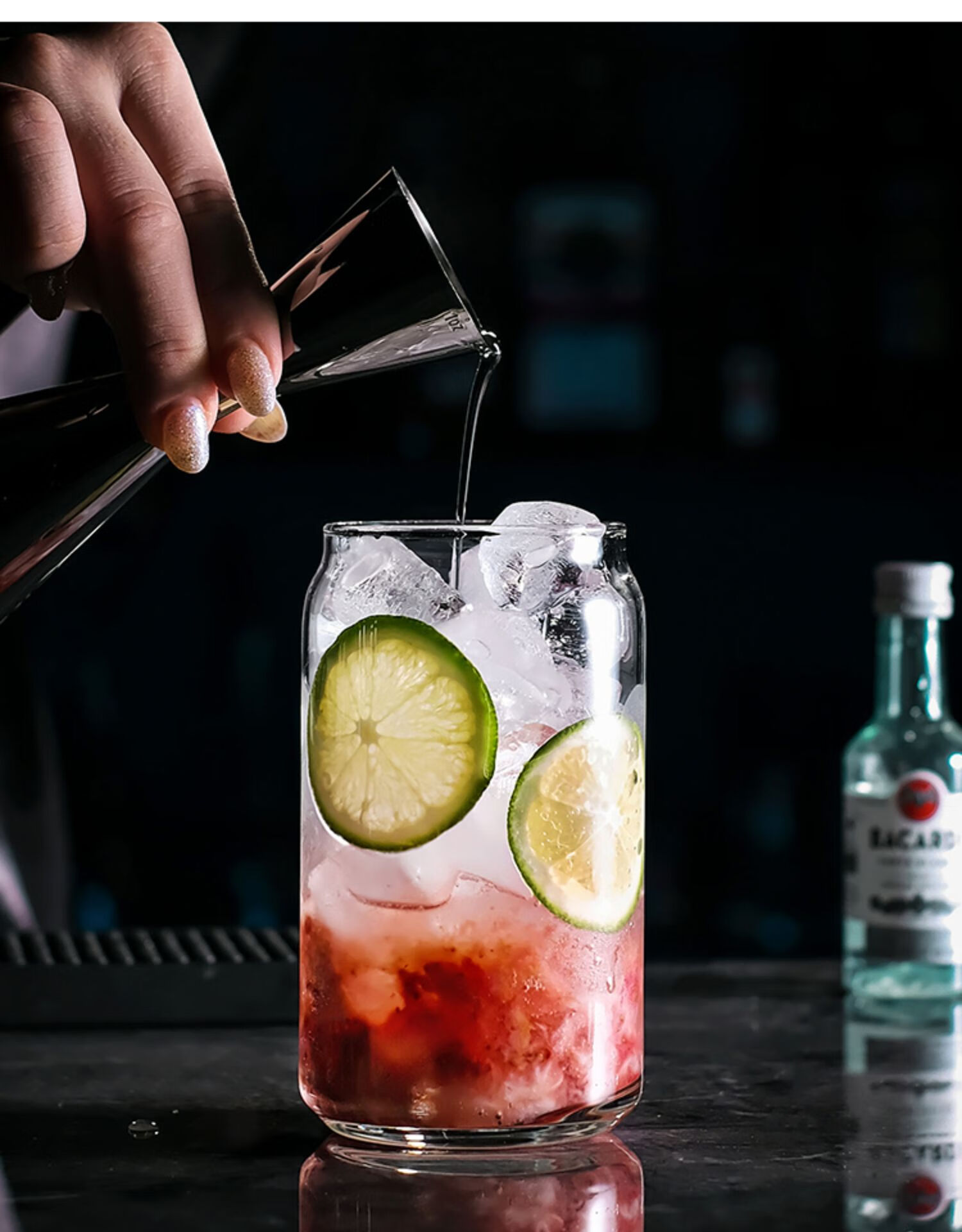 咖啡杯果汁家用水杯子高颜值冷饮料杯 黑色思慕雪杯 玻璃管470ml