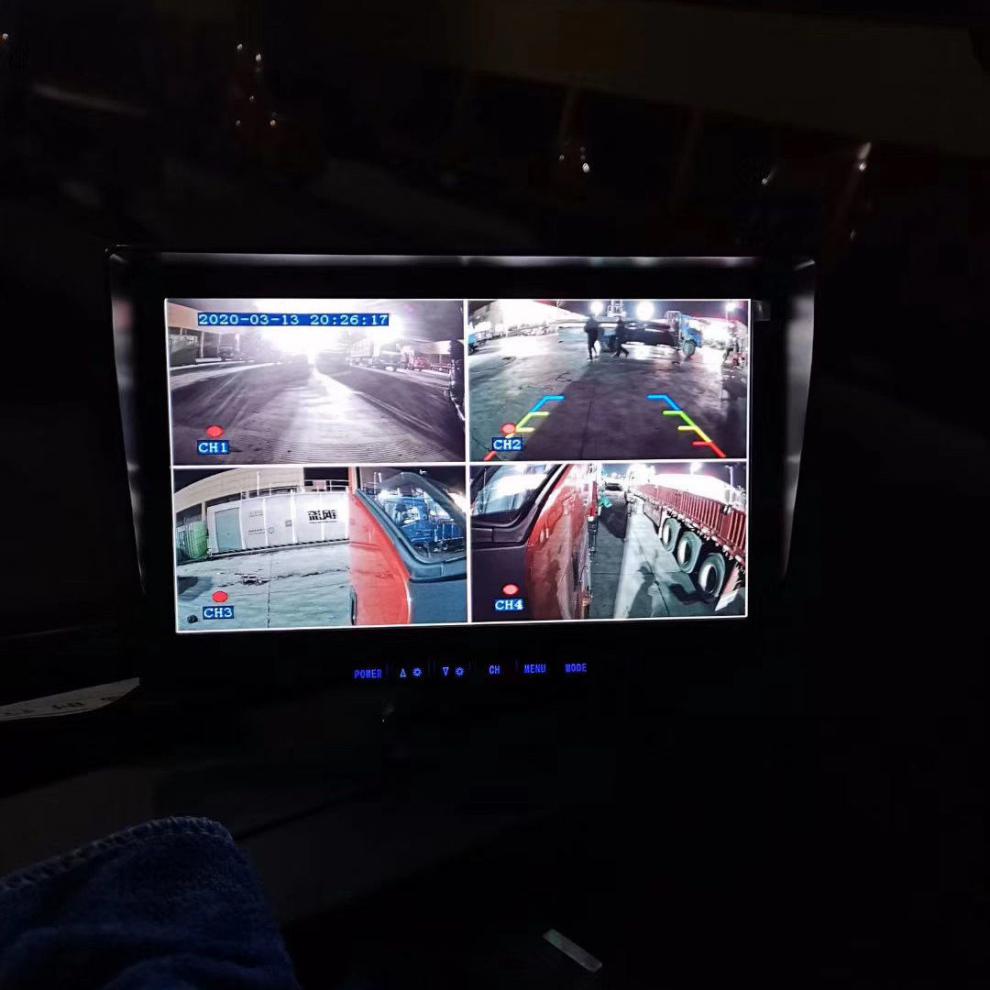 10寸大货车半挂车四路手机监控360度全景行车记录仪倒车影像高清7寸