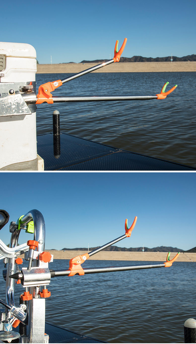 钓鱼支架地插炮台21米不锈钢钓箱钓椅杆架竿架渔具用品浅黄色15m