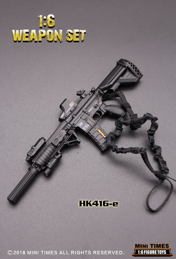 1:6兵人模型配件 玩具 mini hk416 模型枪 可拆卸 m4 b款【图片 价格