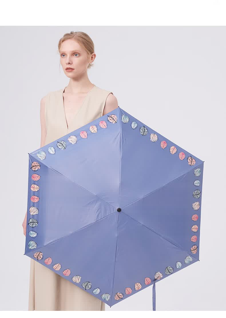 古琦(marja kurki)太阳伞防紫外线 防晒遮阳伞 五折轻便晴雨伞两用
