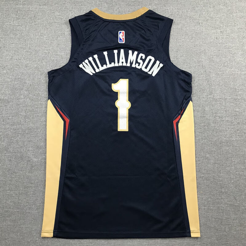 adux 鹈鹕队1号锡安球衣城市版篮球服蔡恩威廉森背心球迷版刺绣男女