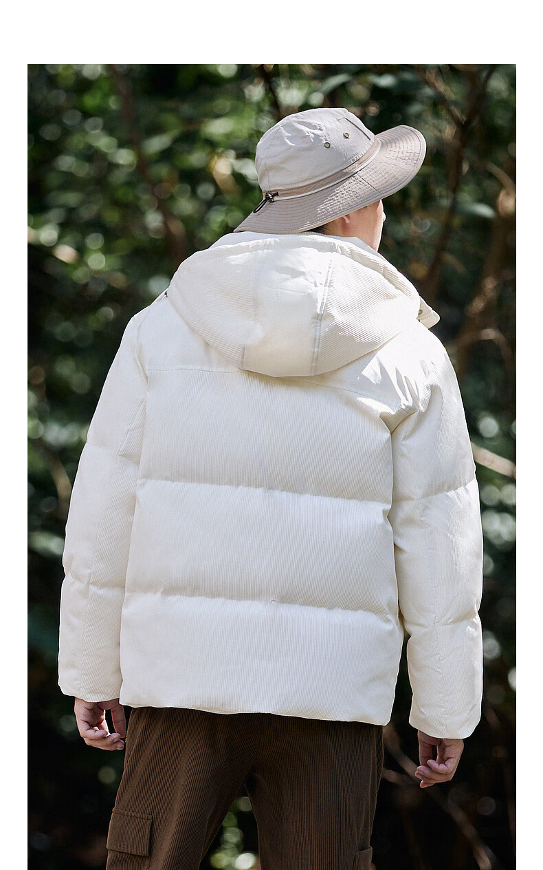 【卡宾3224141065】卡宾男装90白鸭绒字母刺绣羽绒服2022秋冬工装街头